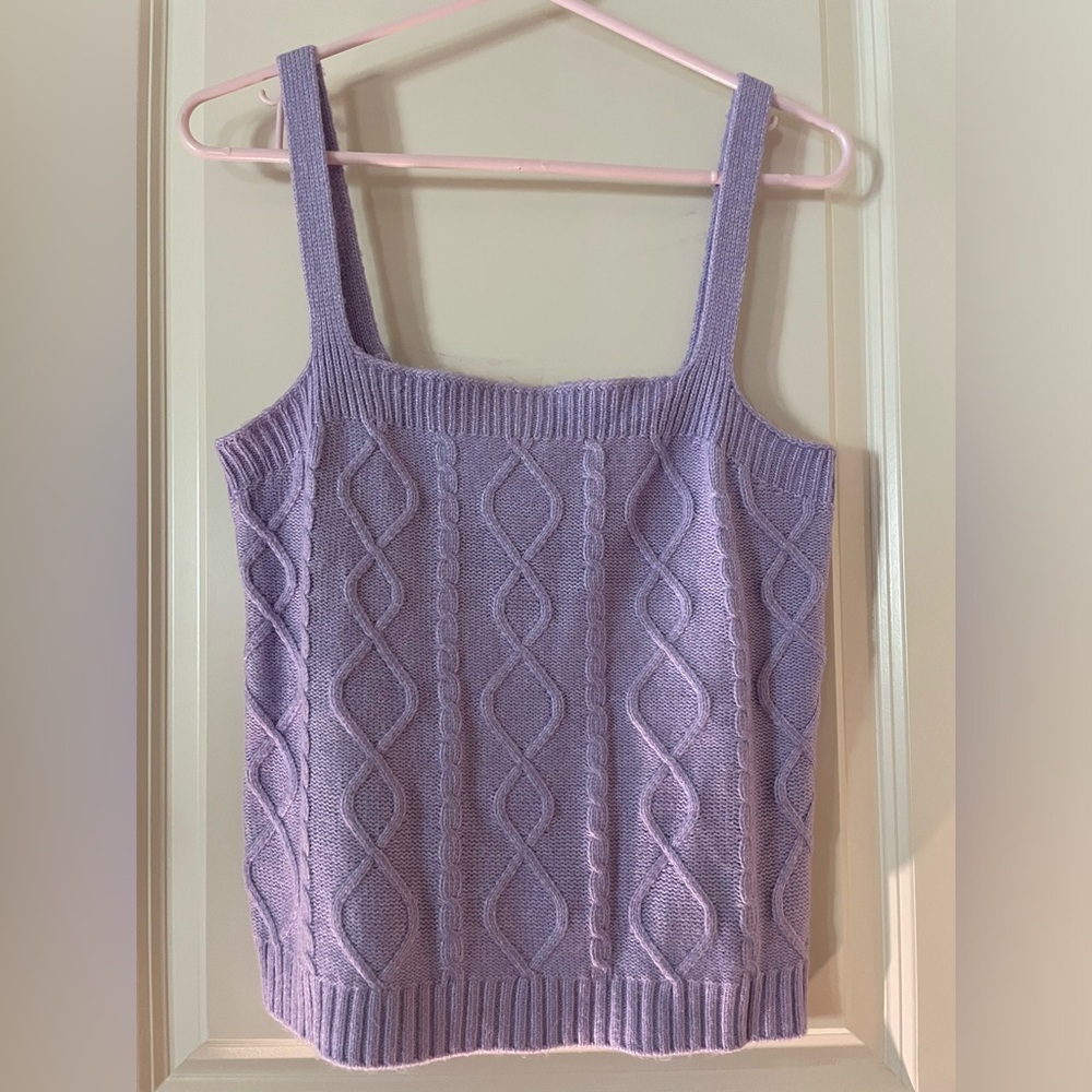 VENUS Purple Knitted Tank Top